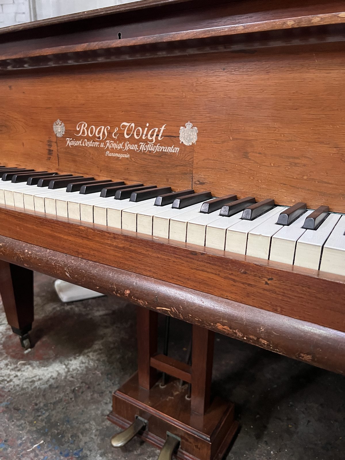 A polished stone point — the kind of architectural fragment that fits the chapel